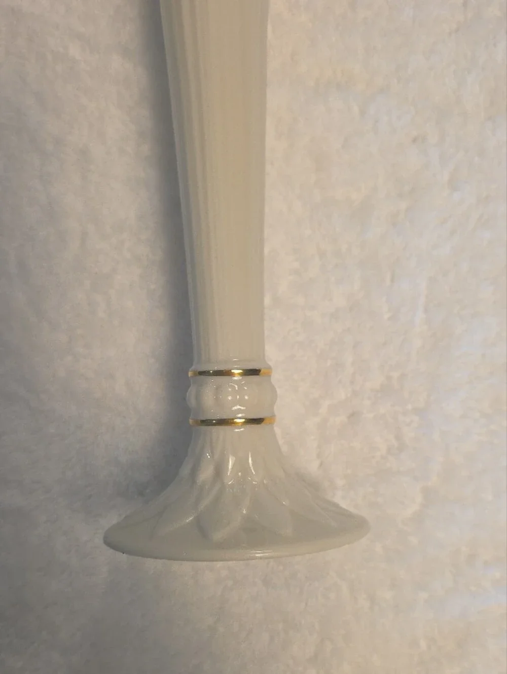 Lenox Elegant Cream Bud Vase with Gold Trim